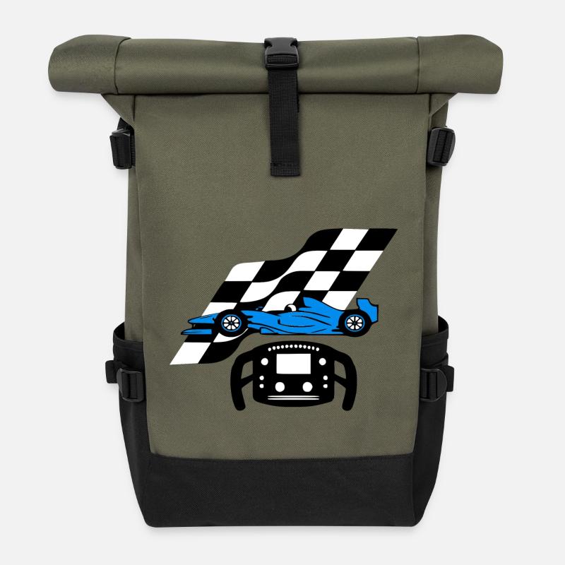 Formule un - Sac à dos roll top - olive/noir