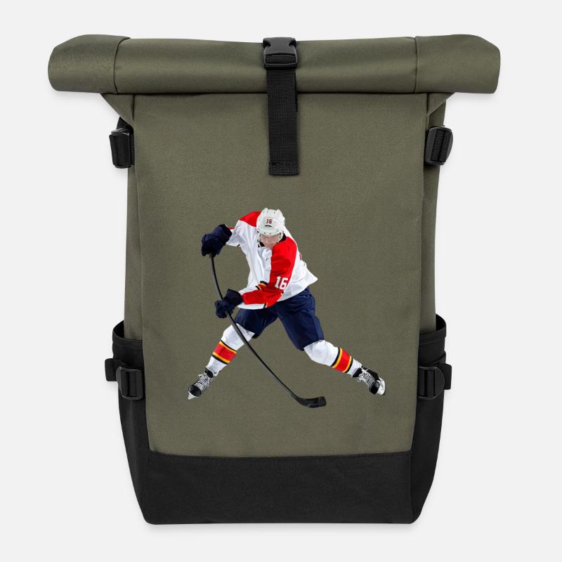 Hockey sur glace - Sac à dos roll top - olive/noir