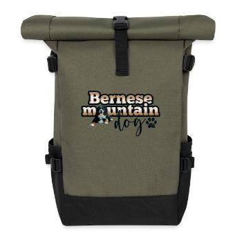 Berner Sennenhund - Rolltop Rucksack - Olive/Schwarz - Vorne