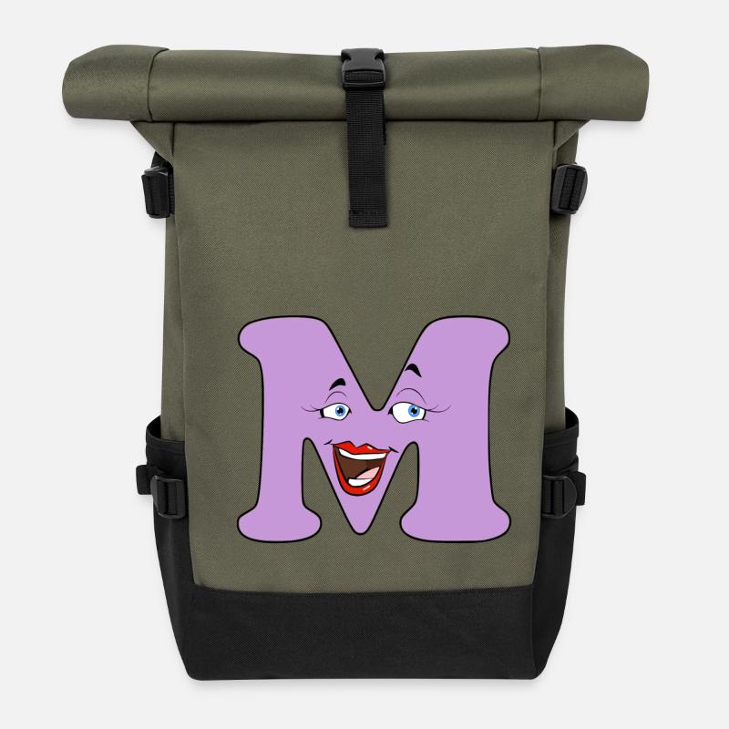 M - Rolltop Rucksack - Olive/Schwarz