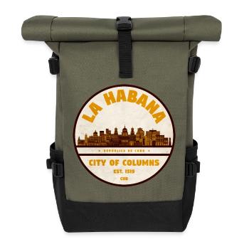 La Ville des Colonnes de Havane - Sac à dos roll top - olive/noir - Devant