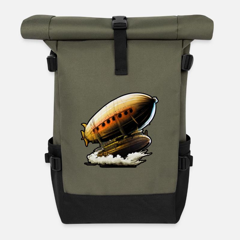 Zeppelin 01 - Sac à dos roll top - olive/noir