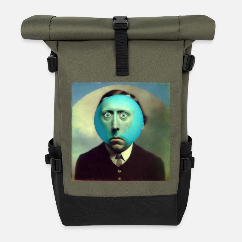 Surréaliste 02 - Sac à dos roll top - olive/noir