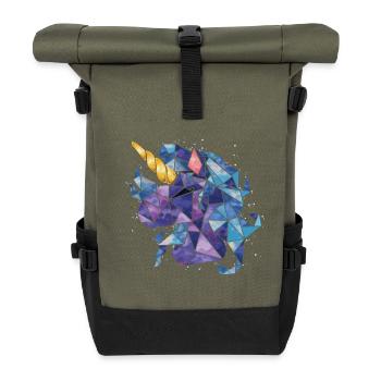 Unicorn Luna Chibi Child - Roll Top Backpack - olive/black - Front