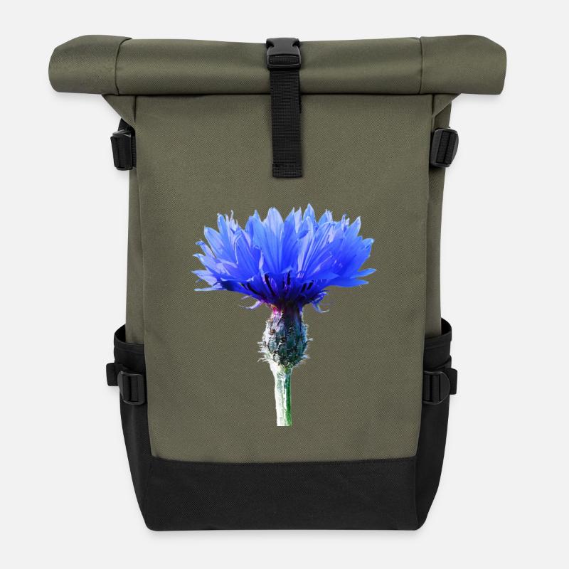 Kornblume - Rolltop Rucksack - Olive/Schwarz