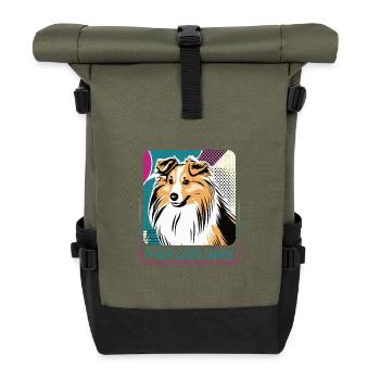 Fier propriétaire de Collie - Sac à dos roll top - olive/noir - Devant