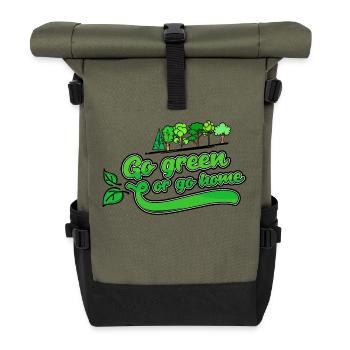 Tree, Nature, Earth, Environment, Statement, Nature Conservation - Roll Top Backpack - olive/black - Front