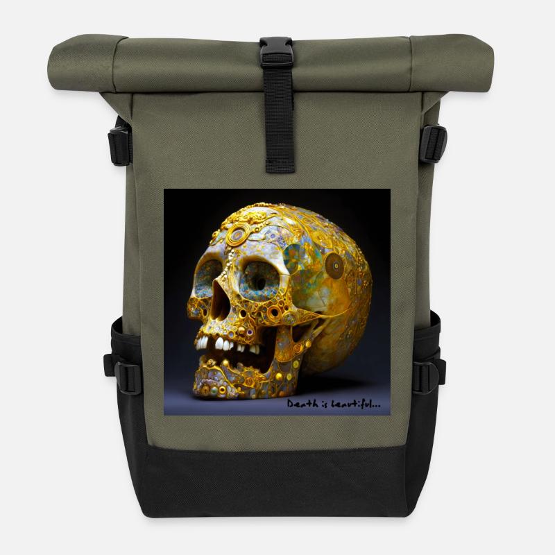 Death is beautiful 01 - Sac à dos roll top - olive/noir