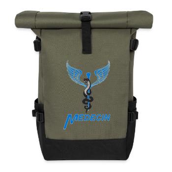 Médecin - Sac à dos roll top - olive/noir - Devant