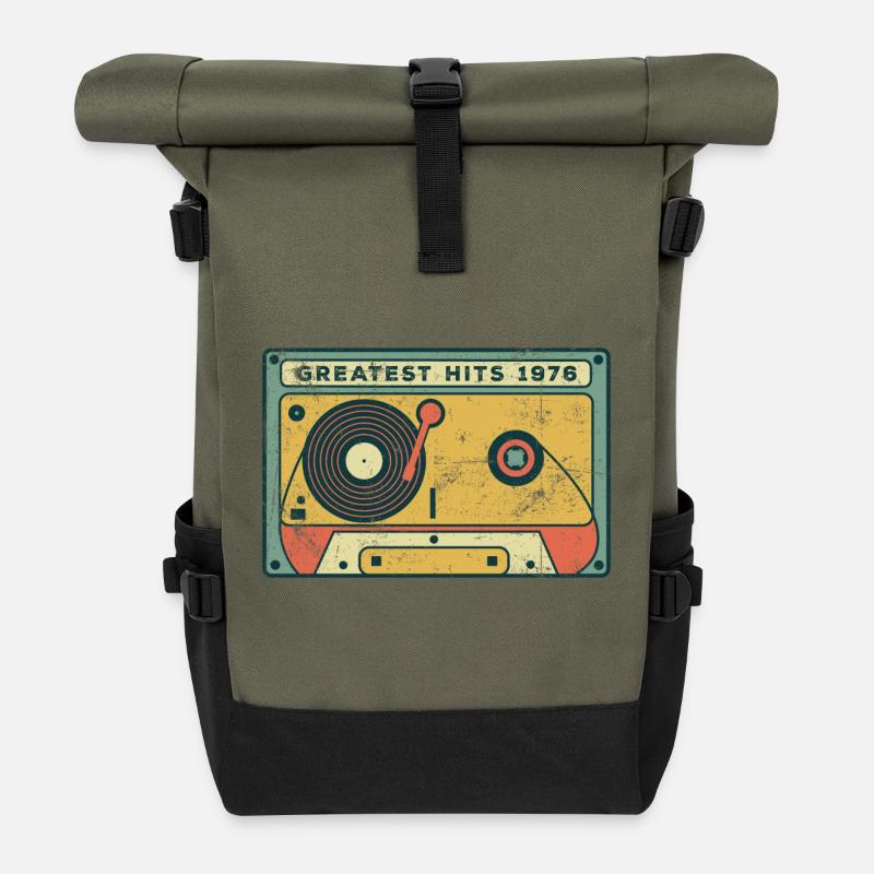 Vintage 1976 - Rolltop Rucksack - Olive/Schwarz