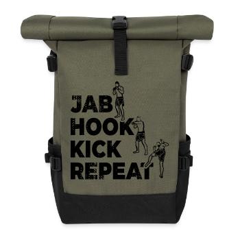 Kickboxer Routine - Roll Top Backpack - olive/black - Front