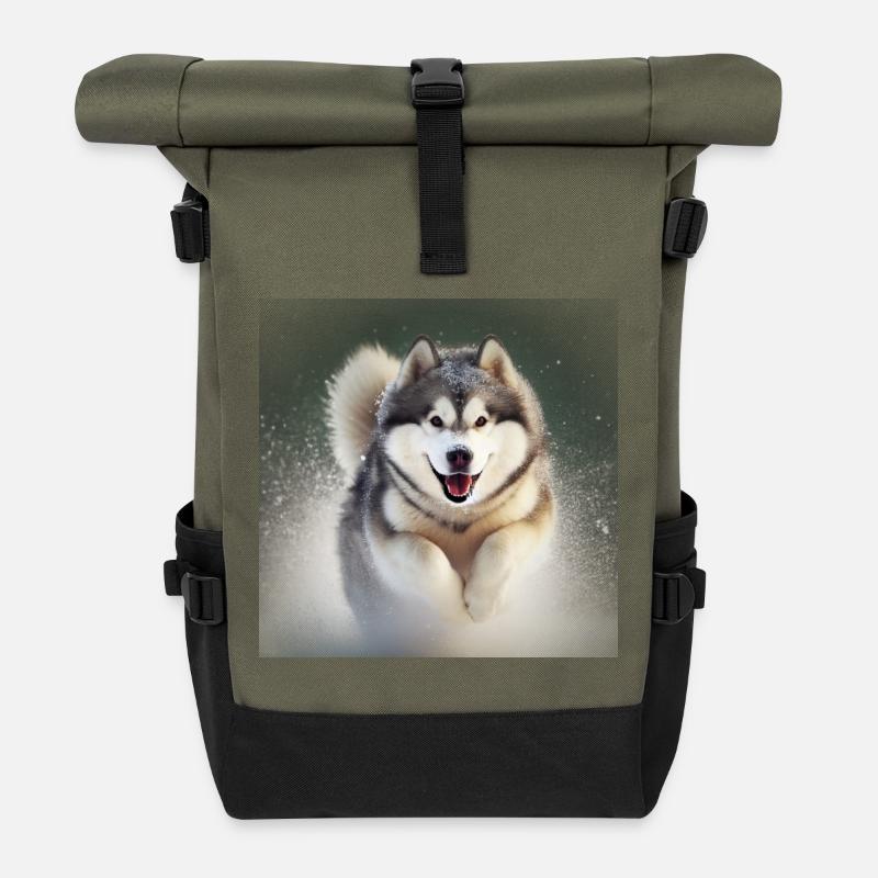 Run - Sac à dos roll top - olive/noir