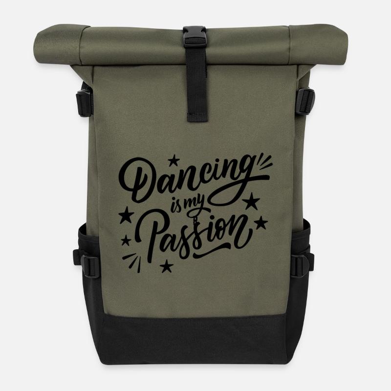 Dancing is my Passion - Rolltop Rucksack - Olive/Schwarz
