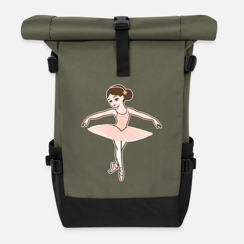 Ballerina - Rolltop Rucksack - Olive/Schwarz