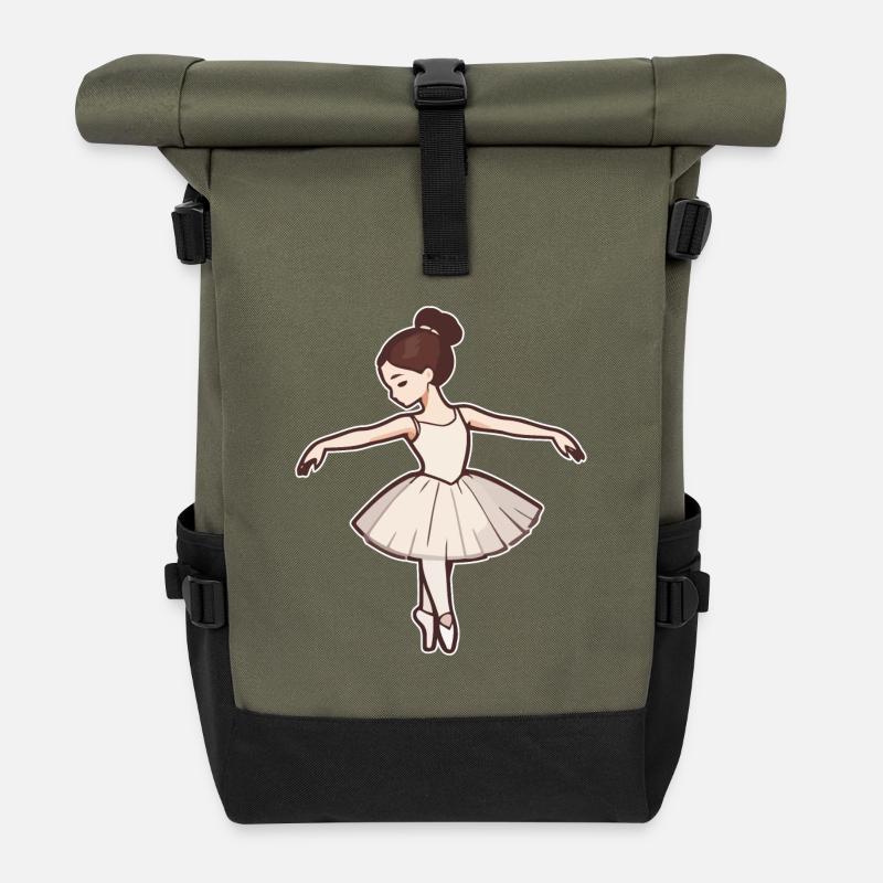 Ballerina - Rolltop Rucksack - Olive/Schwarz