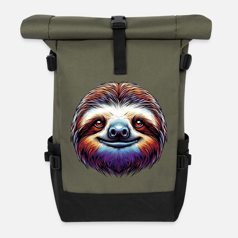Paresse - Sac à dos roll top - olive/noir