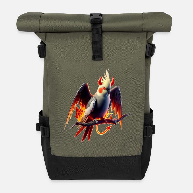 Nymphe du diable (02) - Sac à dos roll top - olive/noir
