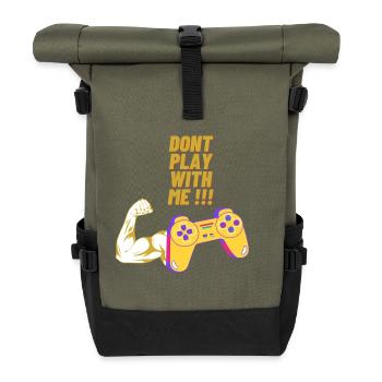 Game On 2 - Roll Top Backpack - olive/black - Front