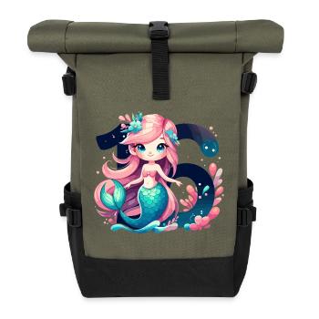 16 ans sirène doux cadeau d’anniversaire - Sac à dos roll top - olive/noir - Devant