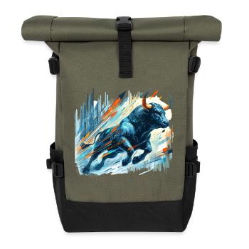 Finance Actions Taureau Taureau Wall Street Cadeau - Sac à dos roll top - olive/noir - Devant