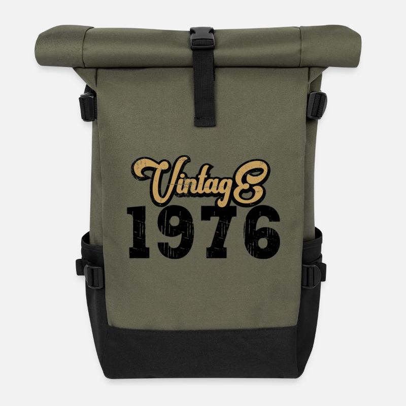 Vintage 1976 - Roll Top Backpack - olive/black