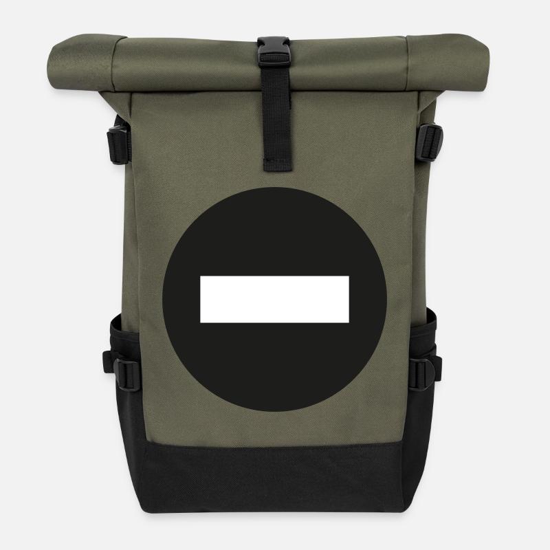 Minus Symbol - Rolltop Rucksack - Olive/Schwarz