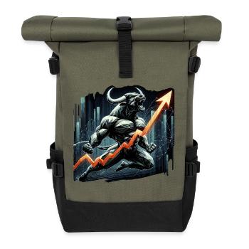 Finance Actions Taureau Wall Street Cadeau - Sac à dos roll top - olive/noir - Devant