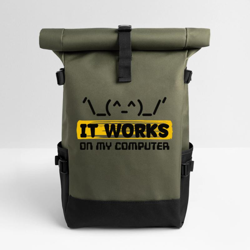 Coden Scripting Computer Geek Developer Statement Roll Top Backpack