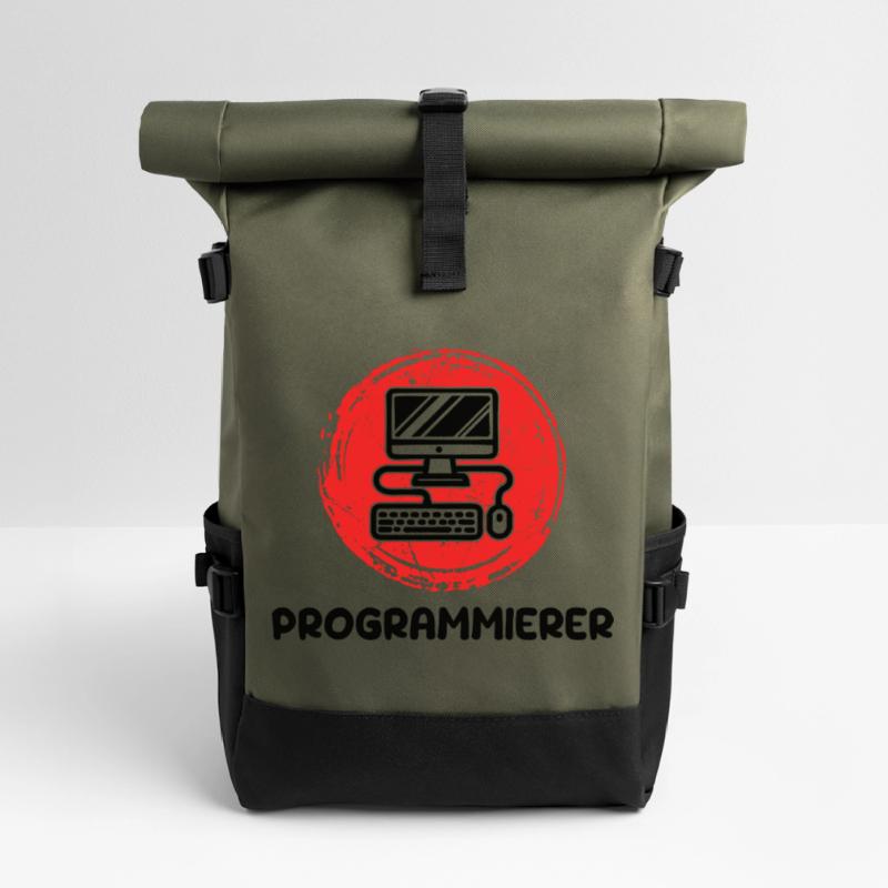 Developer Programmierer Coden Computer Informatik Rolltop Rucksack