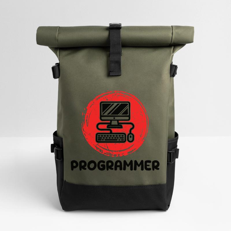 Computer Developer Programmierer Code Skripting Rolltop Rucksack