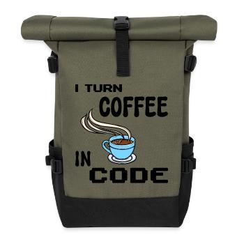Code Programmer Scripting Statement Developer - Roll Top Backpack - olive/black - Front