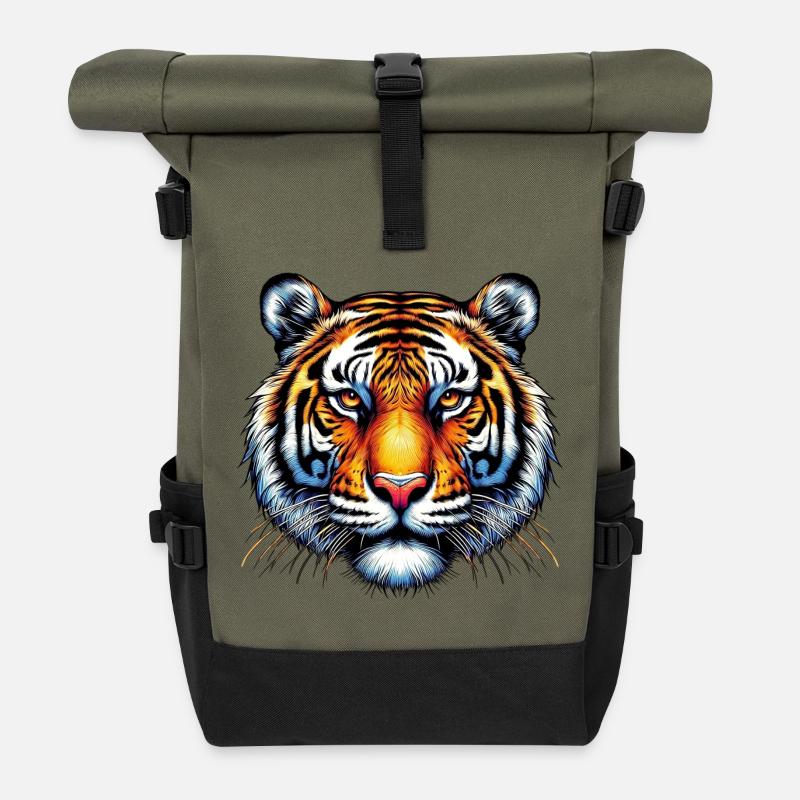 Tiger - Rolltop Rucksack - Olive/Schwarz