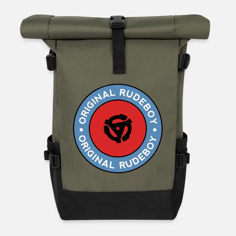 Vinile originale Rudeboy - Zaino Rolltop - oliva/nero