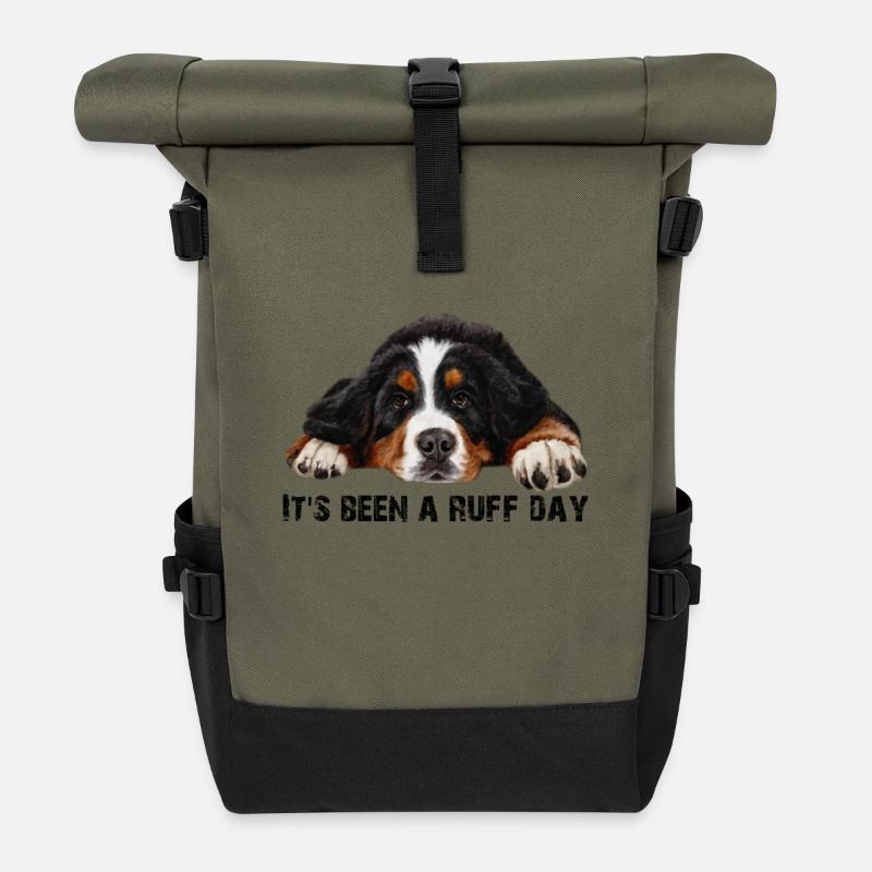 Bouvier bernois - Sac à dos roll top - olive/noir