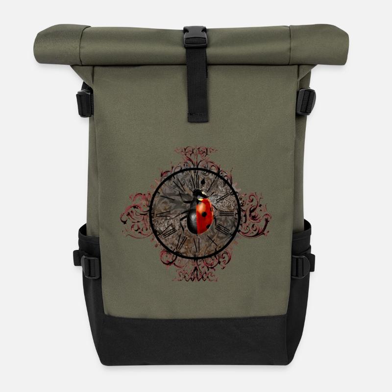 Luck-Misfortune - Roll Top Backpack - olive/black