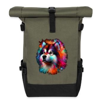 Malamute Faros - Roll Top Backpack - olive/black - Front