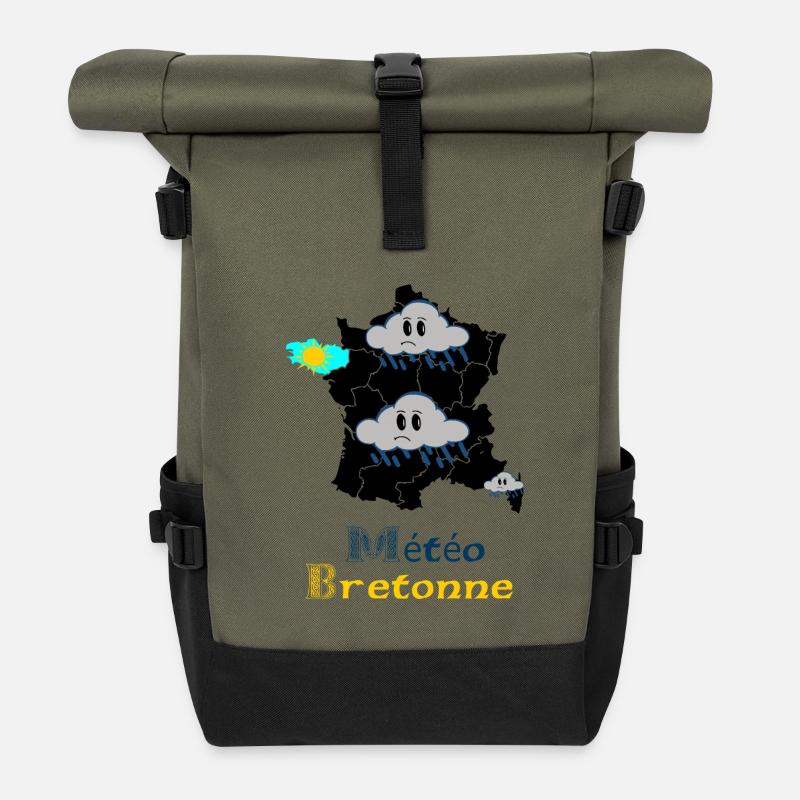 Météo Bretonne - Sac à dos roll top - olive/noir