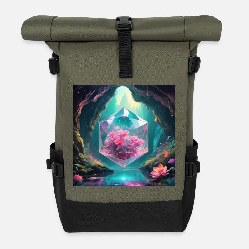 Magic Cave - Rolltop Rucksack - Olive/Schwarz