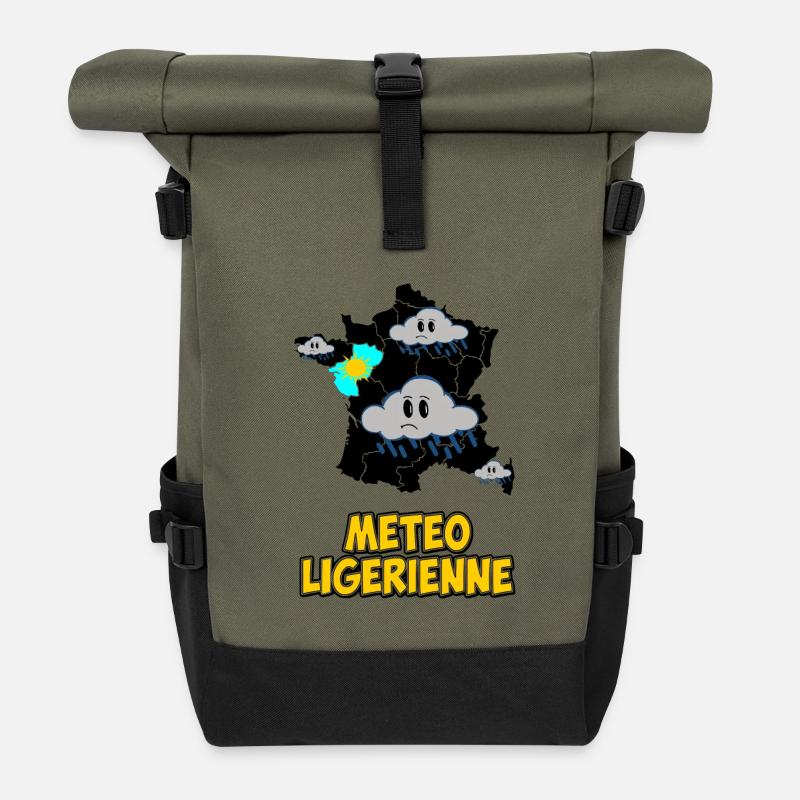 Météo Ligérienne - Sac à dos roll top - olive/noir