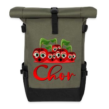 HOBBY SINGEN - CHOR GRUPPE KIRSCHEN - Rolltop Rucksack - Olive/Schwarz - Vorne