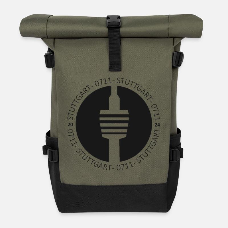 Stuggi 0711 - Rolltop Rucksack - Olive/Schwarz