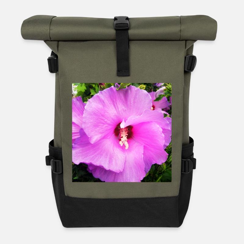 Fleur de mauve - Sac à dos roll top - olive/noir