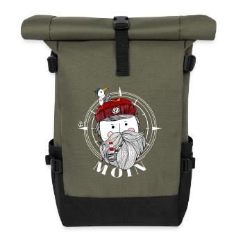 Seeman - Moin Matrose - Rolltop Rucksack - Olive/Schwarz - Vorne