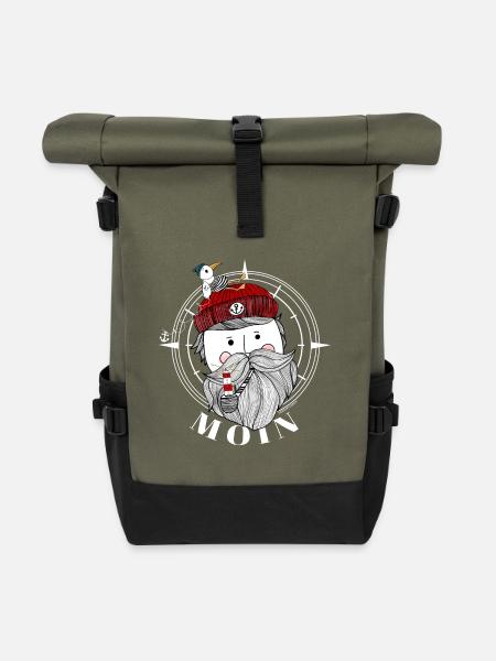 Seeman - Moin Matrose - Rolltop Rucksack - Olive/Schwarz