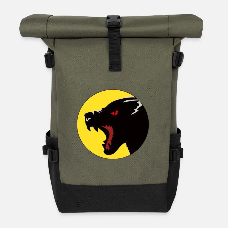 Bête - Sac à dos roll top - olive/noir