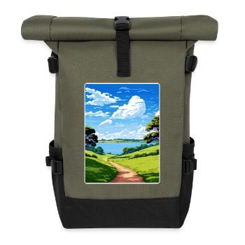 Mount Edgcumbe Country Park, Cornwall, England - Rolltop Rucksack - Olive/Schwarz - Vorne