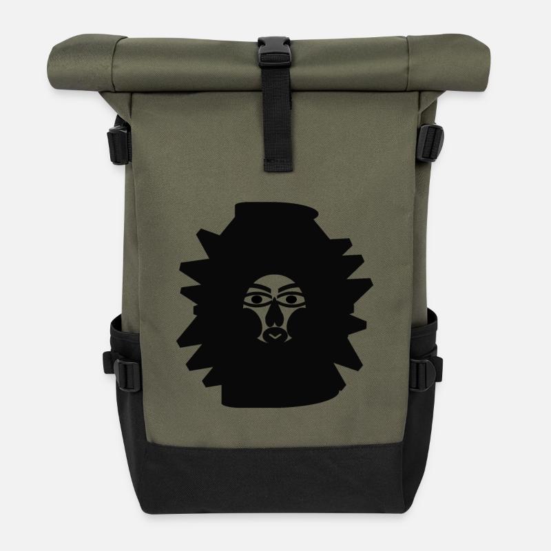 Mon ange - Sac à dos roll top - olive/noir