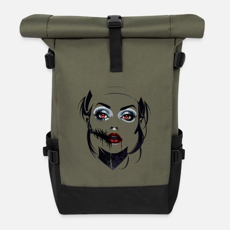 Die Krankenschwester II - Rolltop Rucksack - Olive/Schwarz