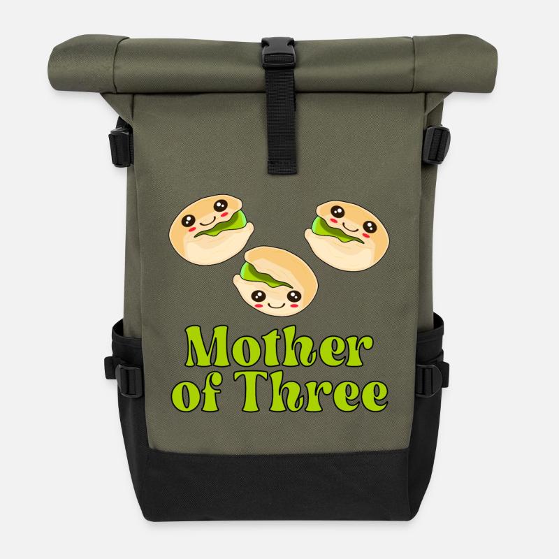 MUTTER VON DREI KINDERN - PISTACHIO KIDS - Rolltop Rucksack - Olive/Schwarz