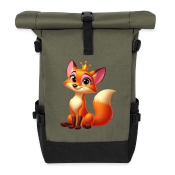 Fox Queen - Roll Top Backpack - olive/black - Front
